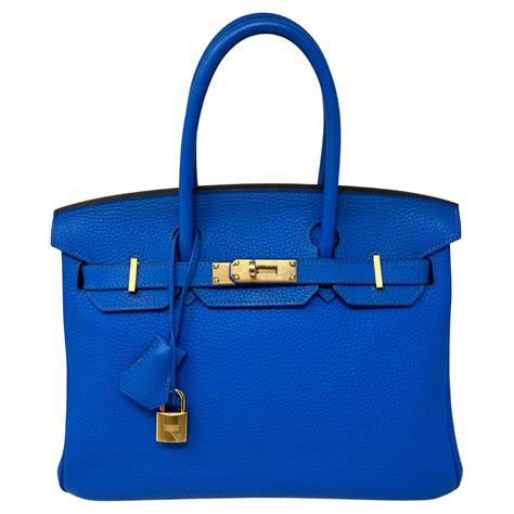 Hermes Blue Hydra Birkin 30 Bag For Sale at 1stDibs